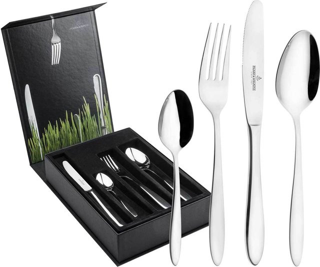 Picard & Wielpütz Tafelbesteck Bozen aus Edelstahl in Silber mit Besteckbox, 24er Set - Bild 1