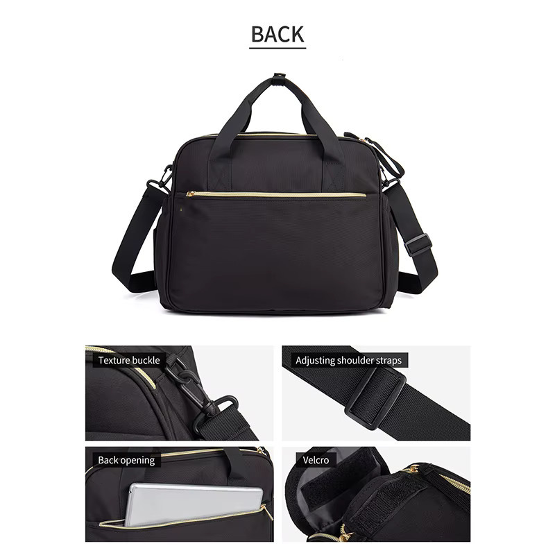 LEQUEEN Baby-Wickeltasche als Umstandstasche und Kinderwagen-Organizer in Schwarz - Bild 3