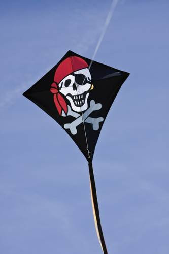 HQ Einleiner Drachen Eddy Jolly Roger mit 680 mm Spannweite für Windstärken 2 bis 5 Bft - Bild 1