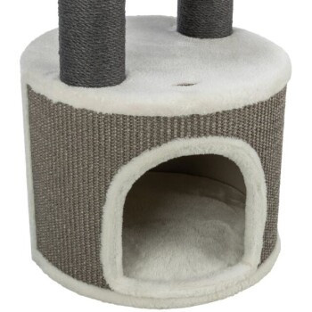 Trixie Kratzbaum Marco mit Höhle, integriertem Spielzeug und Sisal-Elementen in Beige, Grau oder Weiß - Bild 2