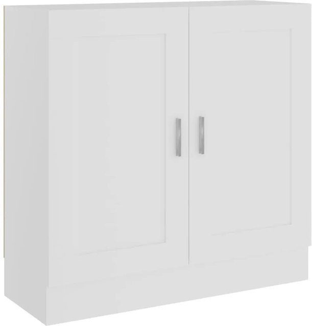 vidaXL Bücherschrank Weiß aus Holzwerkstoff mit Türen B/T/H: 82,5 x 30,5 x 80 cm - Bild 1