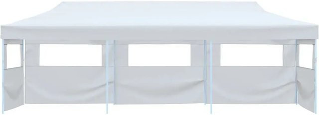 vidaXL Pop-Up Partyzelt faltbar mit 5 Seitenwänden Weiß B: 9 m, T: 3 m - Bild 1
