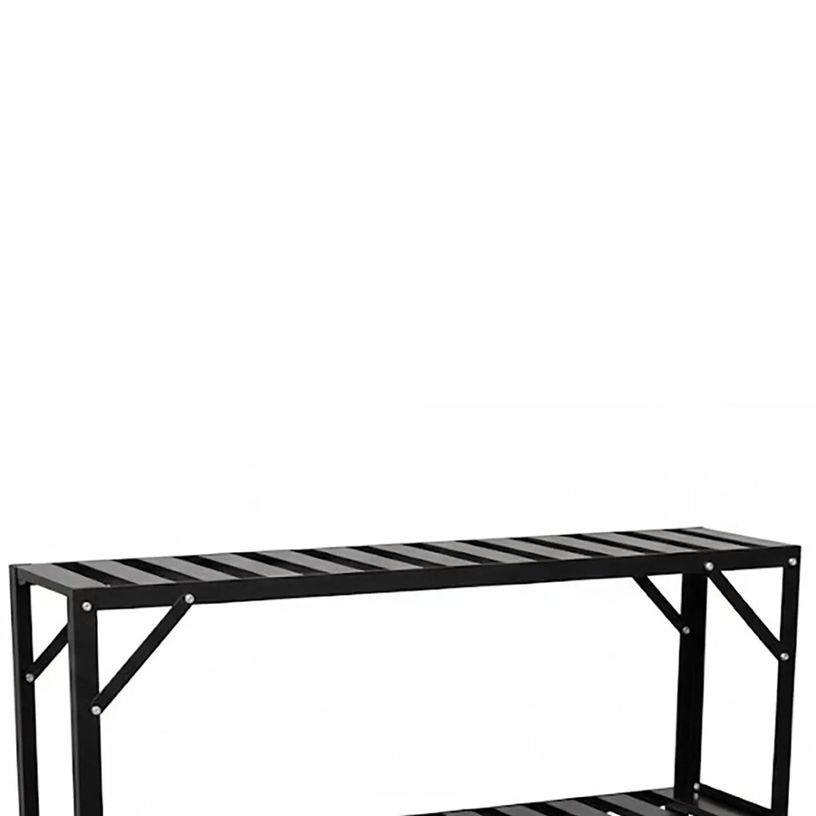 Halls Top Regal für Standalone-Tisch aus Aluminium, Schwarz, Breite: 121 cm, Tiefe: 26 cm - Bild 2
