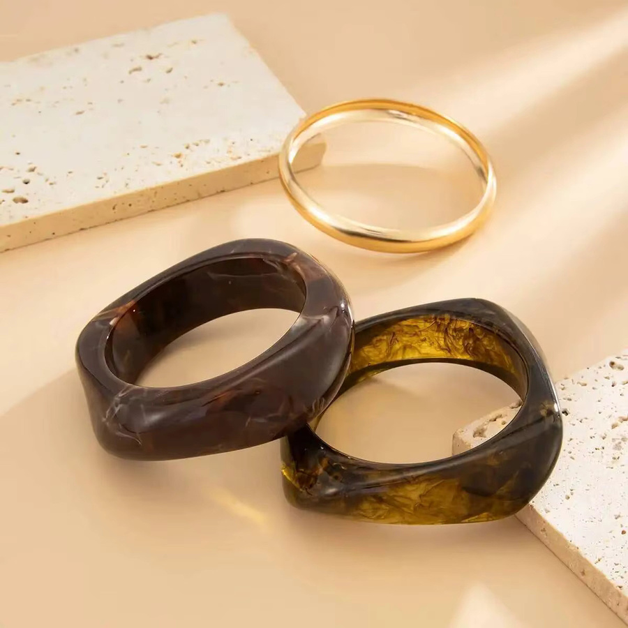 SHIXIN Armbänder, Harz, Braun, Damen, Vintage - Bild 2
