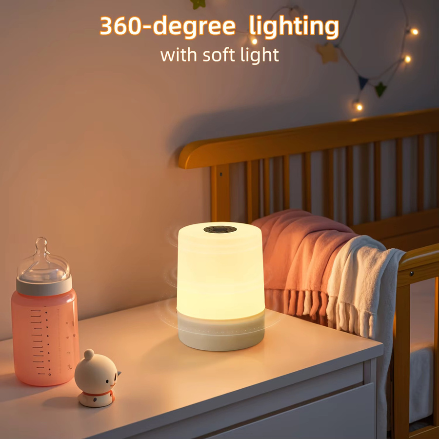 Dimmbare LED Nachttischlampe kabellos und wiederaufladbar per USB für Schlafzimmer und Wohnzimmer - Bild 4