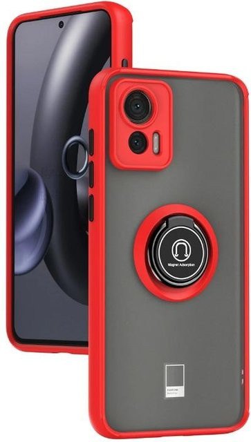 Stoßfeste Handyhülle mit Magnetringhalter für Motorola Edge 30 Neo in Rot - Bild 1
