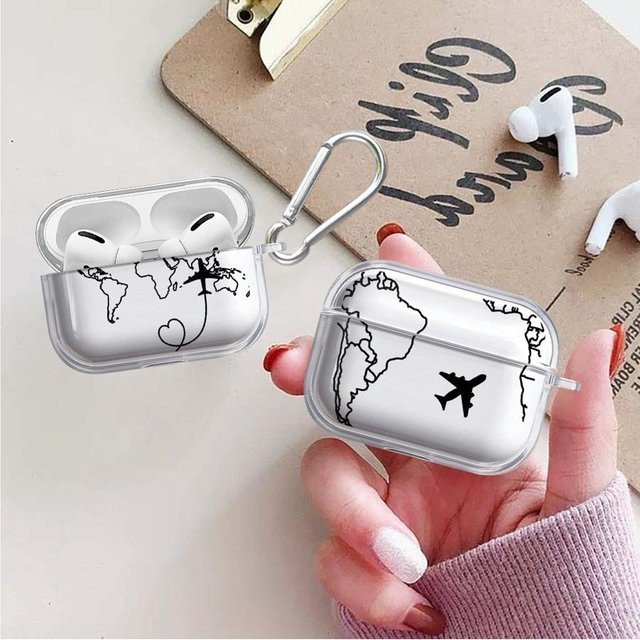 My Travel Diary Transparente Kopfhörerhülle für AirPods 3, 1, Pro, Pro 2, Pro 3 und 4 - Bild 1