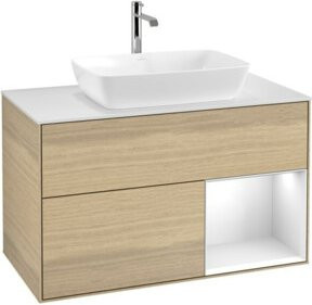 V&B Waschtischunterschrank Finion 100 in Weiß lackiert, B/T/H: 100 x 50,1 x 50,1 cm - Bild 1