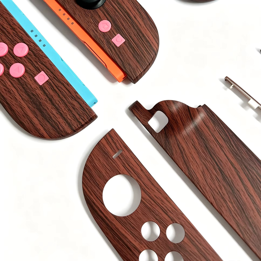 Ersatzgehäuse für Nintendo Switch 2 Joycon in Braun als Reparatur-Set aus Holz - Bild 3