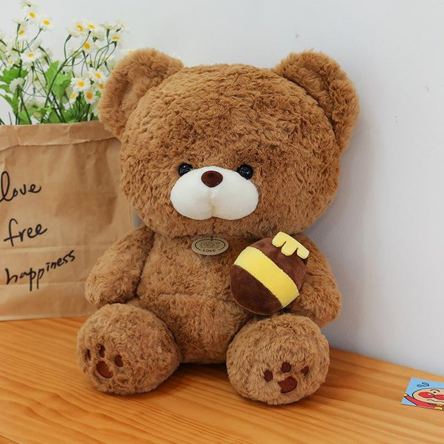 Joyful toys Honigtopf Bär, Plüschpuppe, dunkelbraun - Bild 1