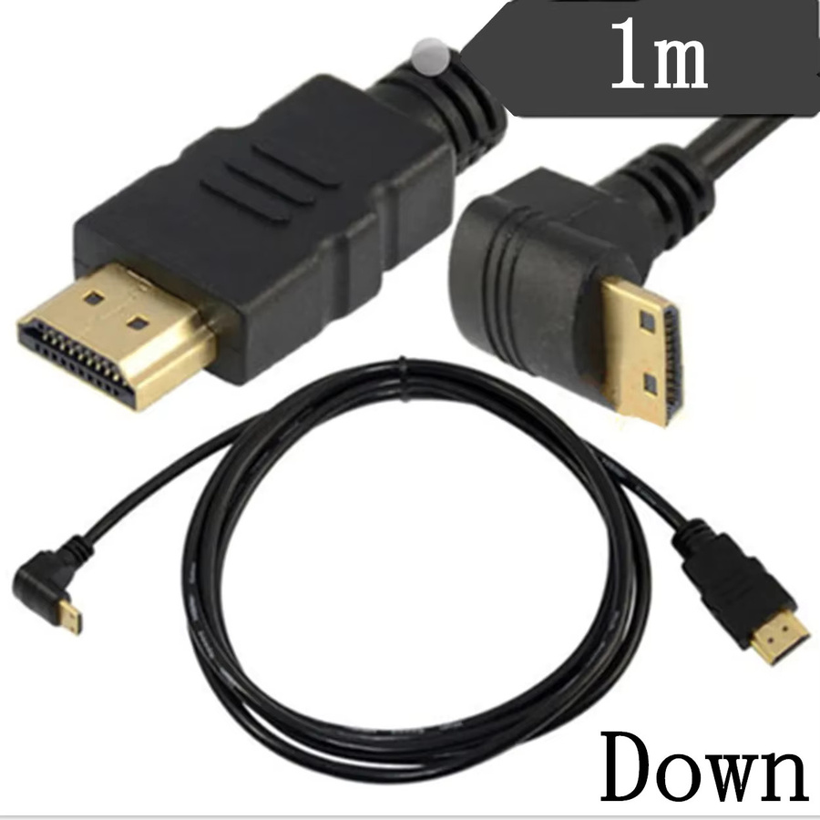 BSN HDMI auf Mini-HDMI Kabel 1.83 m in Schwarz mit 90 Grad Winkel für 1080P Auflösung - Bild 5