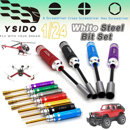 YSIDO Schraubendreher Set, Metall, Bunt / Mehrfarbig, für 1:24 Traxxas