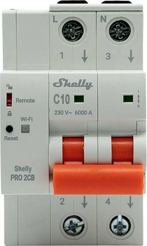 Shelly Pro 2CB C16 MCB Smart Home Modul in Weiß - Bild 1