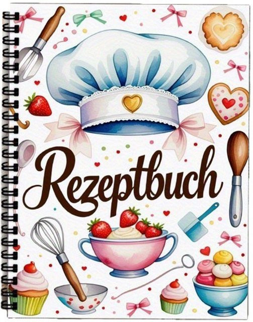 Multifunktionales A5 Spiral-Rezeptbuch für Erwachsene, personalisierter Dessert-Rezeptplaner mit linierten Seiten, Softcover, Mehrfarbig - Bild 1