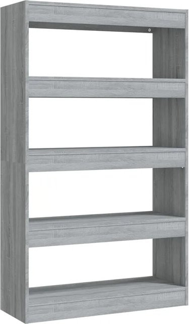 vidaXL Bücherregal und Raumteiler aus Holzwerkstoff in Grau, B/T/H: 80 x 30 x 135 cm - Bild 1