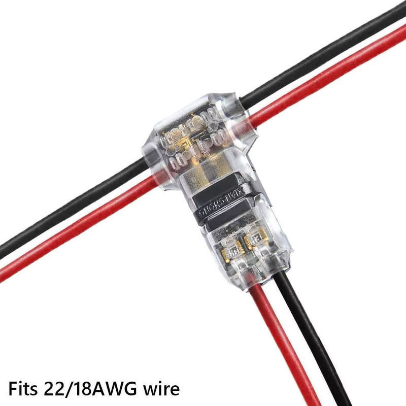 MJJC Universal Compact Wire T Tap Connectors Werkzeuglose Quick Splice Wiring Connector in Transparent - Bild 2