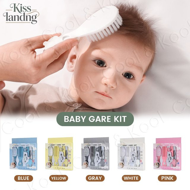 momo&dudu Baby-Hygiene- und Pflegeset, 6-teiliges Nagel- und Haarpflege-Werkzeugset für Kinder in Blau - Bild 1