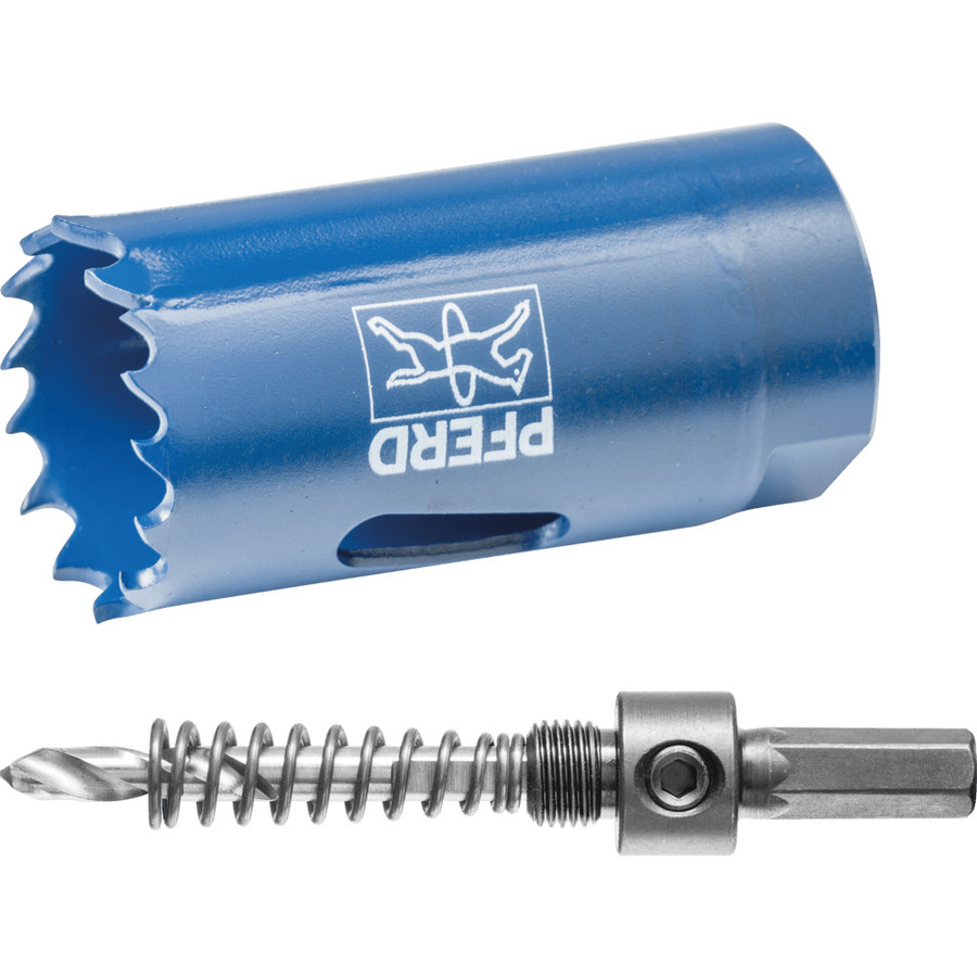 PFERD HSS-Lochsägen-Set zweiteilig aus Bimetal in Blau mit Ø 25 mm - Bild 2
