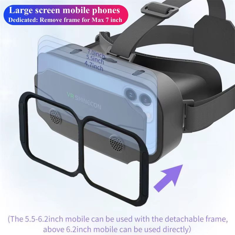 G13 IMAX Virtual Reality 3D-Brille Google Cardboard VR-Helm für 4,7-Zoll-Smartphones in Schwarz mit Unterstützung für Game-Controller - Bild 4