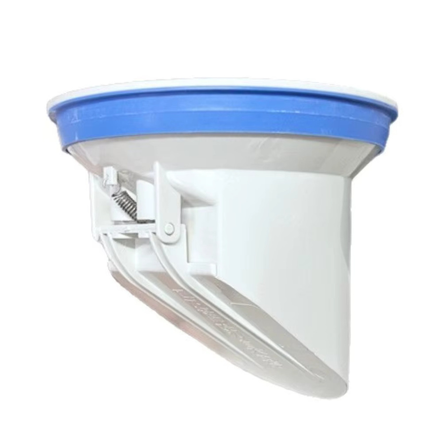 Weißer WC-Flanschring mit automatischer Schließfunktion als geruchsabweisende Anti-Leck-Dichtung für den Bodenauslass im Badezimmer - Bild 4
