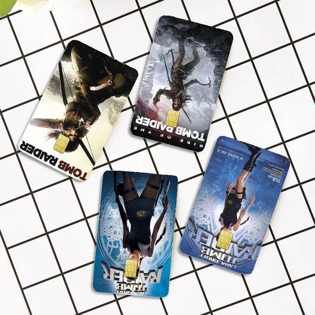 Lara Croft Tomb Raider Anime Aufkleber Set, wasserfeste Dekoration für Kreditkarten und Buspässe, Multicolor - Bild 1