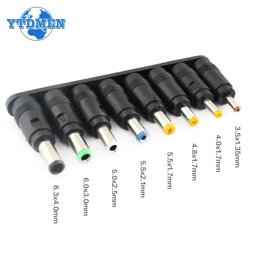 YTDMEN Universal DC Netzteil Stecker Set in Schwarz mit 8 bis 34 verschiedenen Adaptern für Notebook und Laptop Ladegeräte, 5,5 mm x 2,1 mm - Bild 2