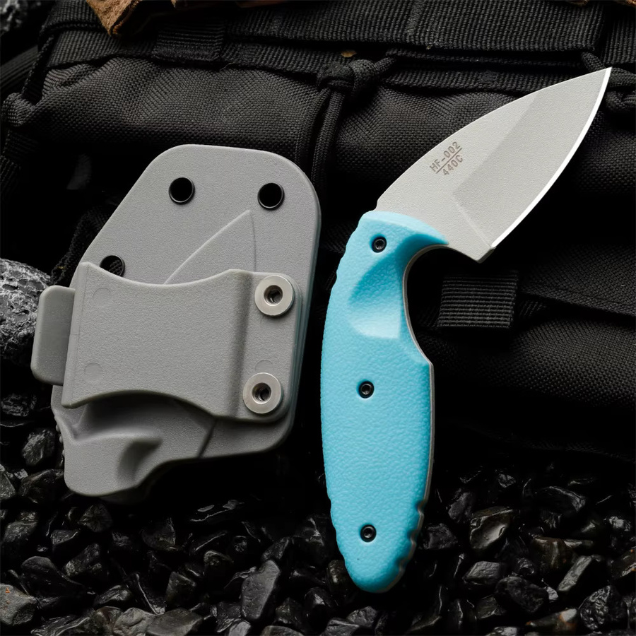 HUANGFU Outdoor-Messer aus Stahl in Blau, leichtes und robustes Schneidwerkzeug für Camping und Reisen - Bild 2