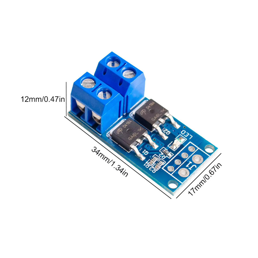 MOSFET Trigger Switch Drive Modul PWM Regler 15A 400W DC 5V-36V Elektronische Steuerplatine in Blau für Arduino - Bild 5