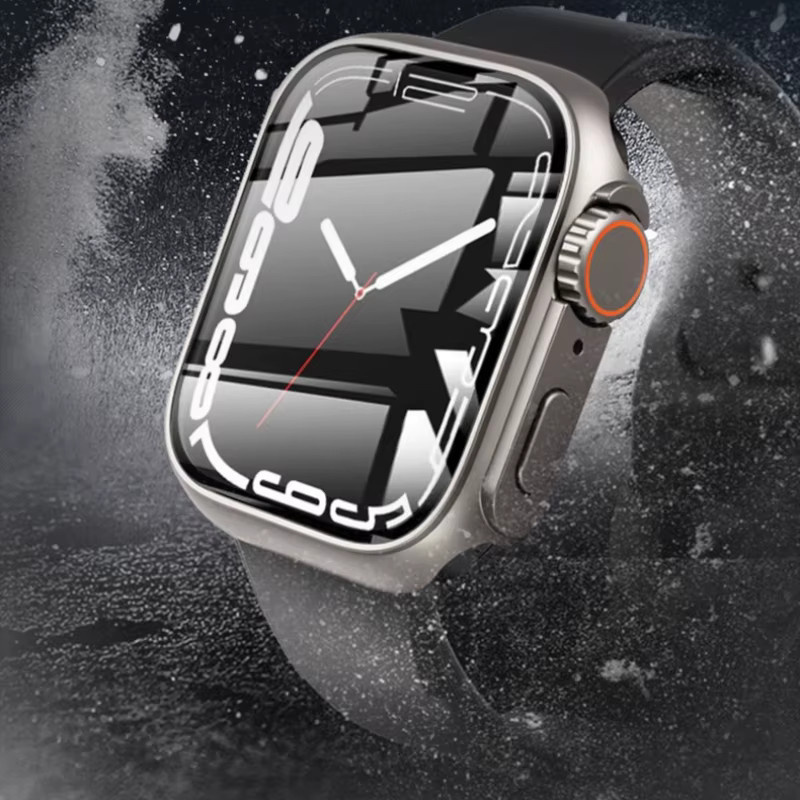 TINUORA Displayschutzfolie für Apple Watch, PC-Stoßfängergehäuse, Unisex - Bild 2