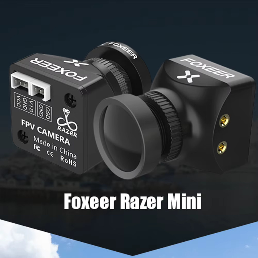 Foxeer Razer Mini HD 5MP FPV Kamera mit 2,1mm M12 Objektiv, 1200TVL, NTSC/PAL umschaltbar, 4ms Latenz, Schwarz, 22 x 22 mm - Bild 3