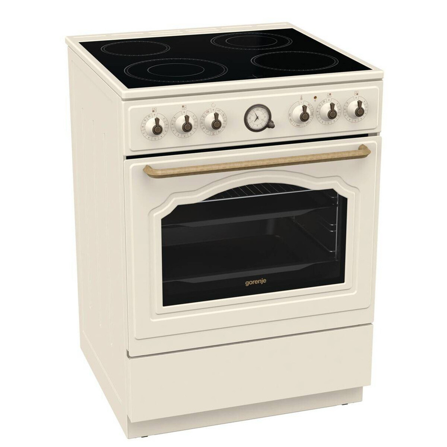 Gorenje Retro-Elektroherd GECS6B70CLI mit Glaskeramikkochfeld in Beige, B/H/T: 60 x 85 x 60 cm - Bild 2