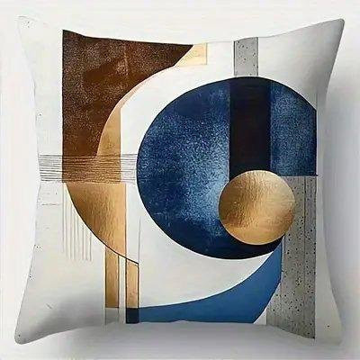JMG Clothing Kissenbezug mit modernem geometrischem abstraktem Muster in Blau, B/B: 50 x 50 cm - Bild 1