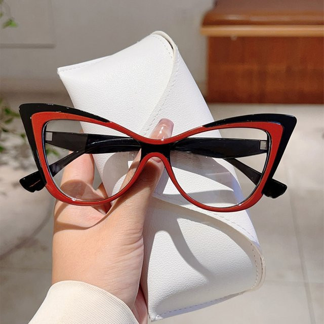 KAMMPT Cat-Eye Korrektionsbrille für Damen, Vollrand, transparent, Kunststoff, Blaulichtfilter - Bild 1