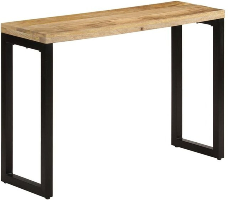 vidaxl Konsolentisch aus massivem Mango-Holz und Metall im Industrial-Design, B/T/H: 110 x 35 x 76 cm - Bild 1
