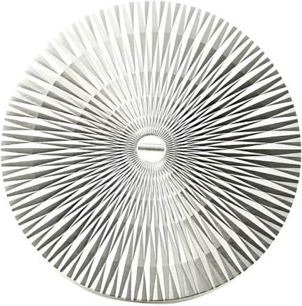 Uhrenzifferblatt Muschel Strahlen Prägung, 28,5 mm, Silber, Metall, Unisex - Bild 1