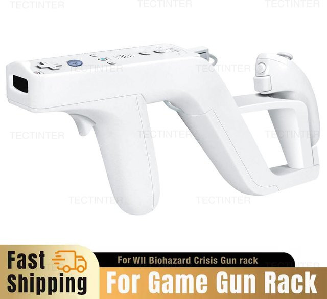 Nintendo Zapper-Pistole für Wii-Fernbedienung, Nunchuk und Motion Plus in Weiß für Shooter- und Sportspiele - Bild 1