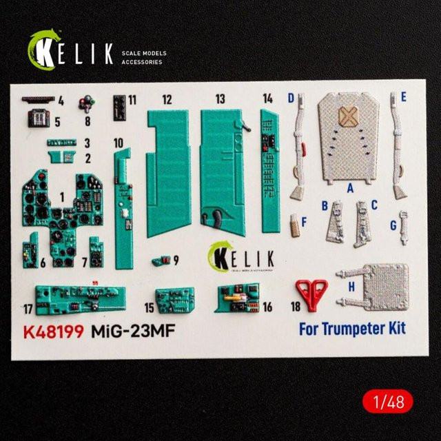 Trumpeter MiG-23MF Interior 3D Decals - Bild 1