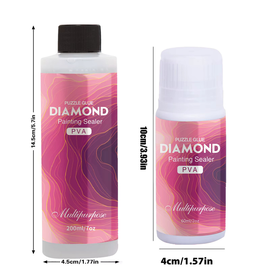 Diamant-Malerei-Versiegelung in Transparent für permanenten Halt und Glanzeffekt, 60 ml oder 200 ml - Bild 2