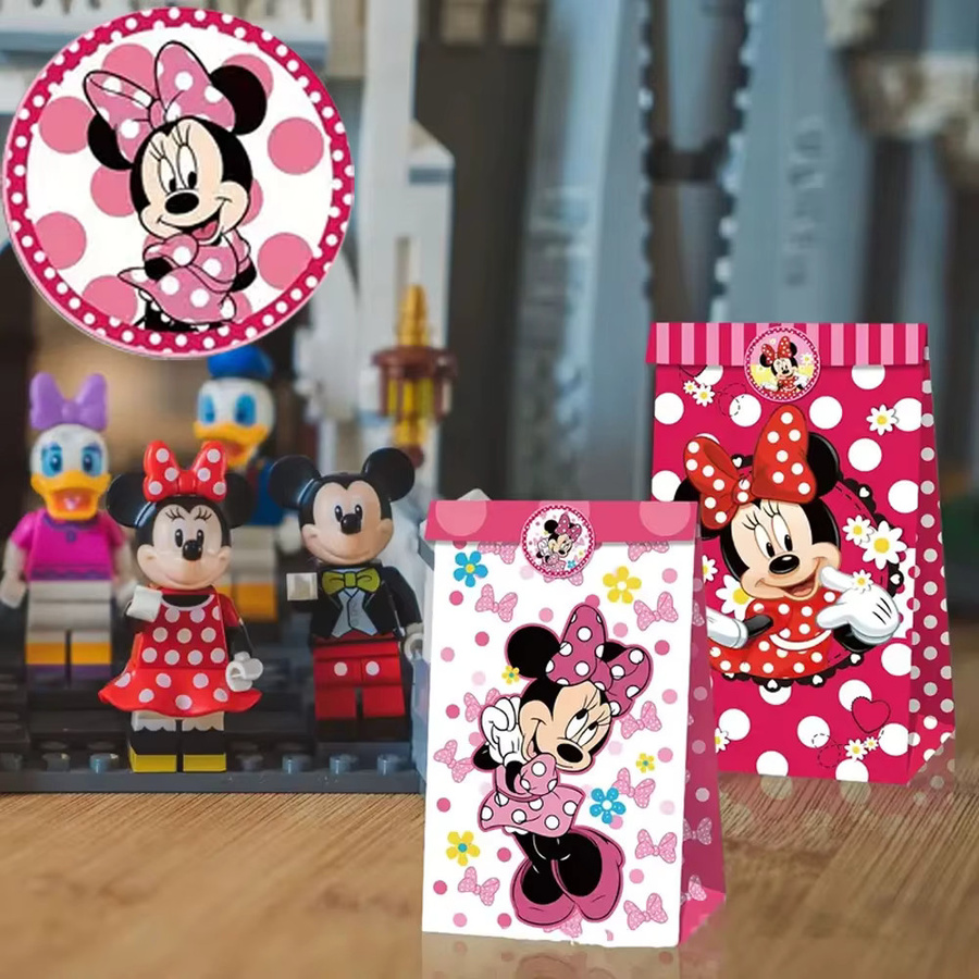 Disney Minnie und Mickey Mouse Partytaschen aus Papier in Pink für Süßigkeiten und Dekorationen - Bild 2