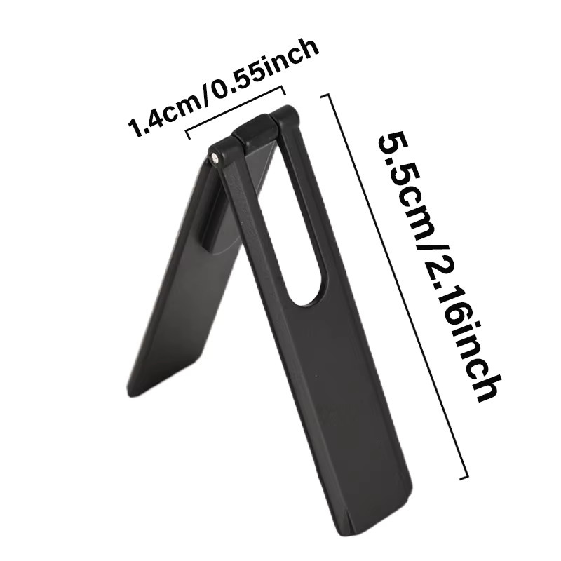 QGhappy Ultradünner Metall-Handyhalter für alle Mobiltelefone, faltbarer Desktop-Mini-Ständer in Blau - Bild 5
