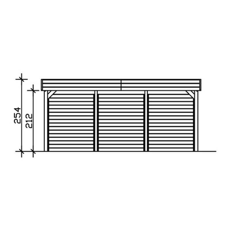 SKANHOLZ Carport Friesland Set 3, braun, B/T: 557 x 555 cm, Höhe: 254 cm - Bild 2