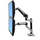 Ergotron LX Dual Monitor Arm Stacking Desk Mount in Silber inklusive Notebook-Halterung für zwei Bildschirme bis 61 cm mit VESA 100x100 mm - Bild 2