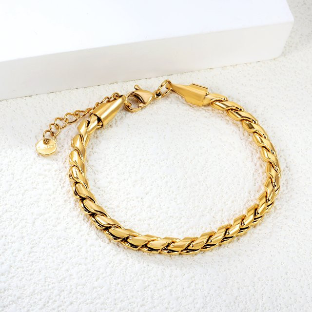 LUXUSTEEL Spiralketten-Edelstahlarmband, Gold, Herren - Bild 1