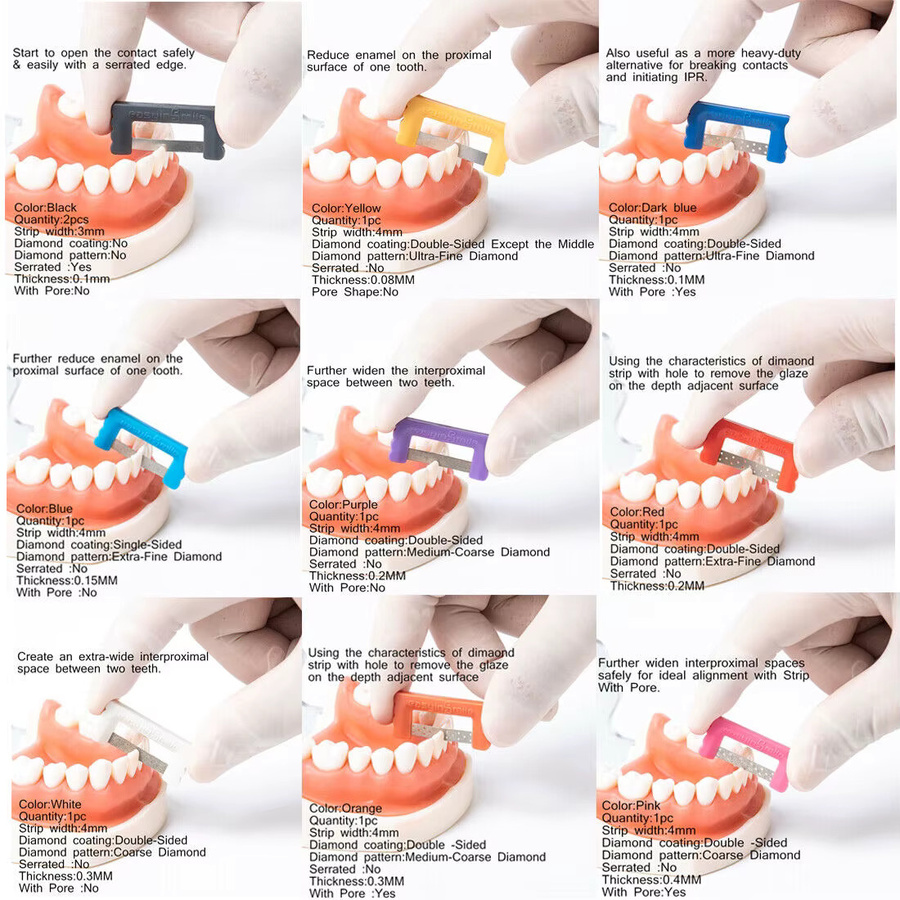 Easyinsmile Dental IPR Kit, Interproximal Streifen zur Zahnschmelzreduktion - Bild 2