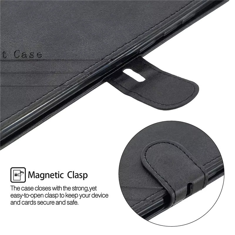 Leder-Flip-Case für ZTE Nubia Air Magnetische Brieftasche Abdeckung in Grau und Schwarz - Bild 4