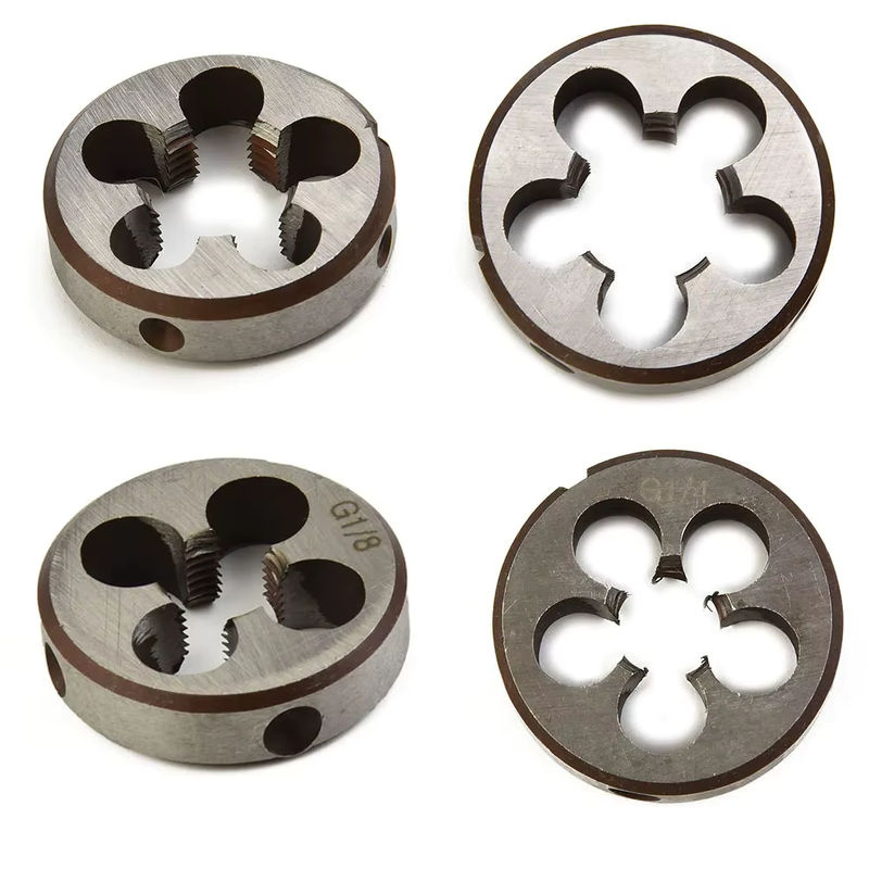 VIBRATITE HSS Rohrgewindematrizen Set mit Rechtsgewinde für BSP Gewinde in den Größen 1/8, 1/4, 3/8, 1/2, 3/4 in Silber - Bild 6