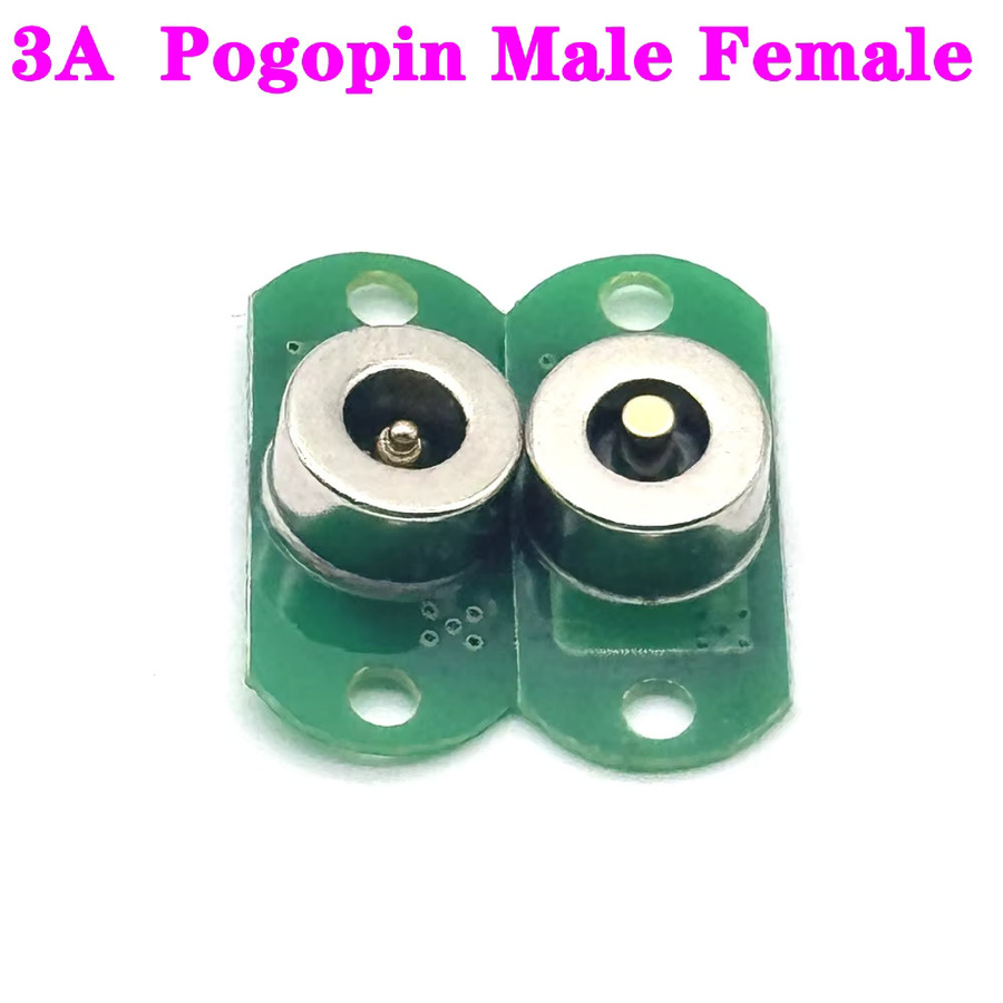 LAJQTAO Magnetischer Pogo-Pin-Steckverbinder Set 3A DC mit Montagelöchern Männlich und Weiblich - Bild 2