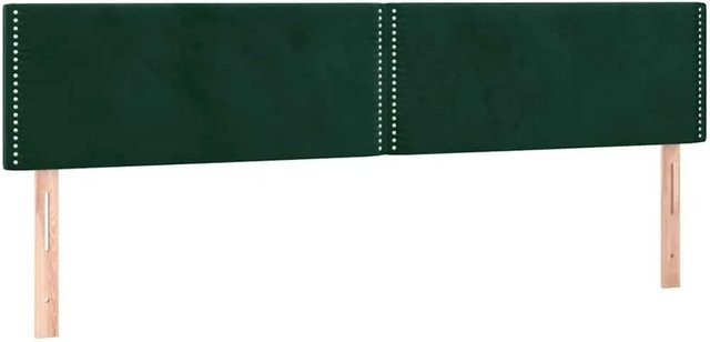 vidaXL Kopfteile Set 2 Stück Dunkelgrün Samt B/H: 100 x 78/88 cm - Bild 1