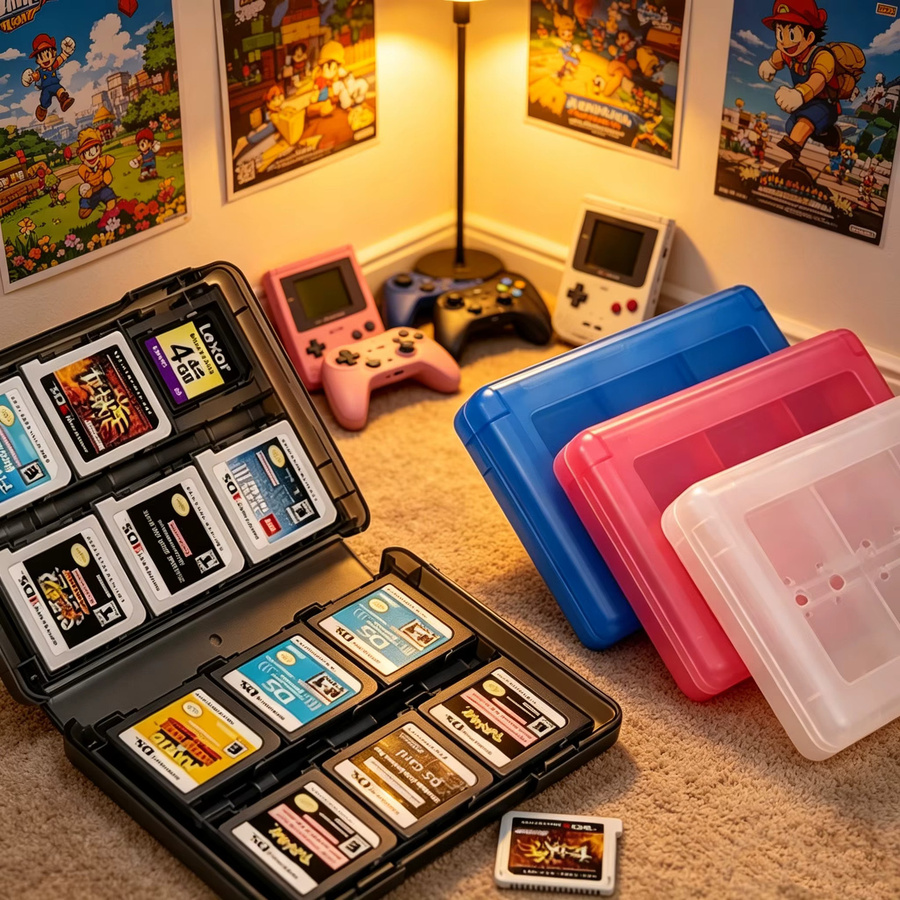Nintendo 28-in-1 Spielkarten-Etui in Rot für Nintendo New 3DS, 3DS, DSi XL, LL und DS Lite als tragbare Schutzhülle und Aufbewahrungsbox für Spielmodule - Bild 2