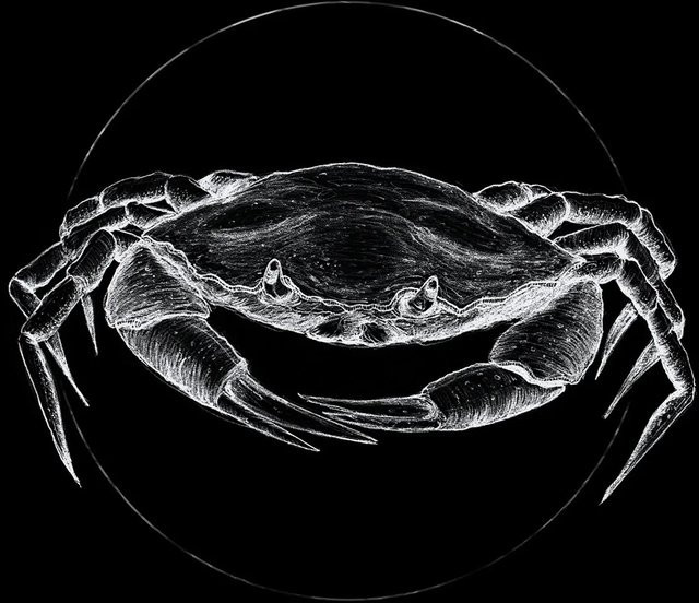 Komar Wandbild Crab Black B: 40 cm, H: 50 cm - Bild 1